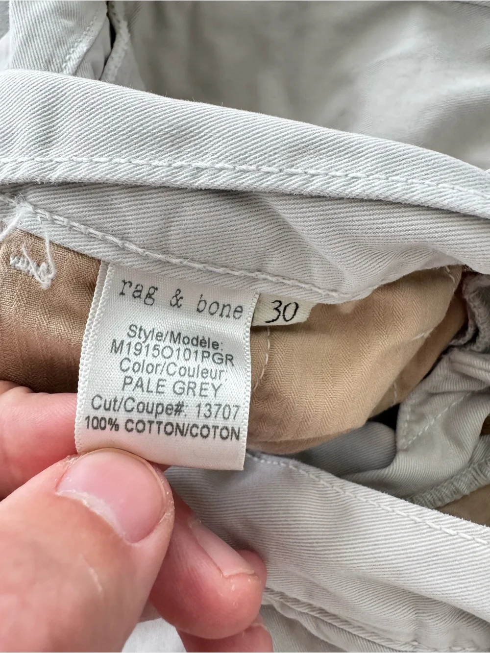 rag & bone Standard Issue 9” Inseam Flat Front Casual Shorts Waist 30